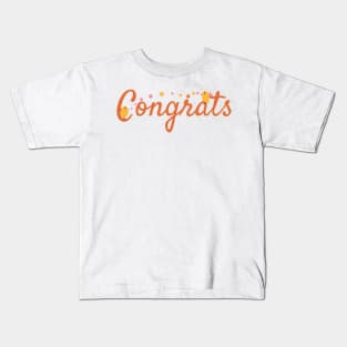 Congrats With Birds and Flowers Kids T-Shirt